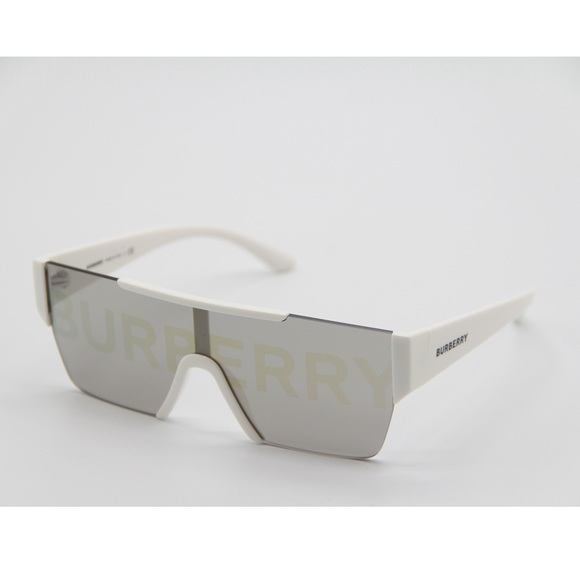 NEW BURBERRY BE4291 3007/H UNISEX SHIELD SUNGLASSES BURBERRY BE4291 WHITE - Picture 3 of 13